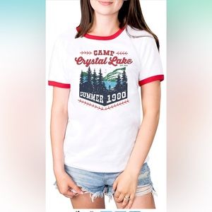 Camp Crystal Lake Ringer Tee Shirt Unisex